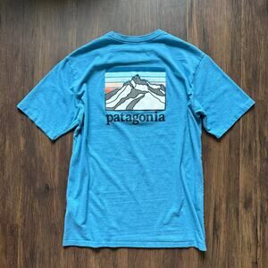 Patagonia Responsibili-Tee Blue Graphic T-Shirt – Men’s Small